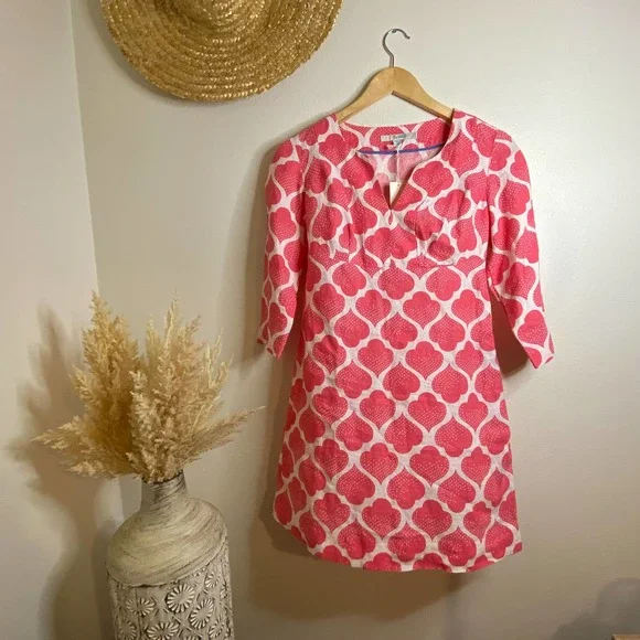 NEW Boden Ikat Pink Linen Dress, NWT - Picture 2 of 7
